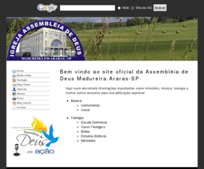 adararas.com: Site Oficial da Assembléia de Deus Madureira Araras - Home
Site Oficial da Igreja Assembleia de Deus MinistÃ©rio de Madureira em Araras