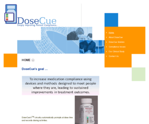 dosecue.com: dosecue.com - Home
DoseCue Firsts, increase compliance, integrated electronics, statistical significance, track compliance electronically