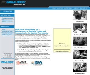 eaglerockonline.com: EAGLE ROCK TECHNOLOGIES INC.
Eagle Rock Technologies, Inc. manufacturer of sepcialty tooling and accessories for the machine tool industry, including Wettstein Tools, Knurlcraft Tools