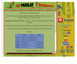 hk-triglav.com: HK TRIGLAV Predanovci
Hokejski klub Triglav Predanovci - hokej na travi Slovenija, Hockey club Triglav Predanovci - field hockey Slovenia