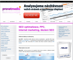 pnm.cz: SEO optimalizace, PPC, internet marketing, školení SEO - PRONETmedia Ostrava, Praha, Bratislava
PRONETmedia, s.r.o. - SEO, optimalizace strnek pro vyhledva?e, PPC reklama, ma