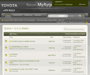 newyaris.pl: Mój Yaris - Toyota AYGO, YARIS & AURIS - Forum fanatyków
Mój Yaris: Wszystko o moim autku