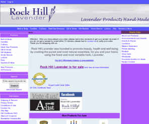 rockhilllavender.com: Rock Hill Lavender, Handmade Lavender Gifts and More
Rock Hill Lavender :  - Spa Bath & Body Culinary Gift & Home Home Decore Sachets & More Gift Baskets Dead Sea Products Pets Lotions Candles ecommerce, lavender, shop, online shopping