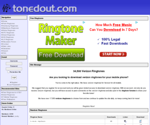 tonedout.com: Verizon Ringtones, Verizon Realtones
Download Verizon Ringtones and Realtones. We have over 17,000 ringtones you can choose.