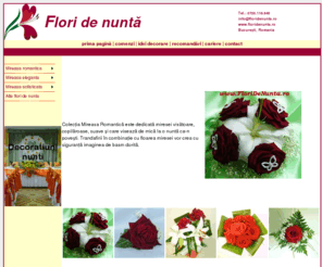 floridenunta.ro: Buchete mireasa Bucuresti, buchete nasa, flori, aranjamente florale, buchete de mireasa din trandafiri, florarii online, lumanari pt botez
 Buchete de mireasa | Lumanari nunta | Cocarde | Flori nunta | Aranjamente florale trandafiri| Aranjamente crini|  