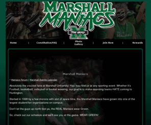 marshallmaniacs.com: Marshall Maniacs - The Marshall Thundering Herd - Official Athletic Site
The Official Athletic Site for Marshall University, member of the Official College Sports Network. The most comprehensive coverage of Marshall University Athletics on the internet.