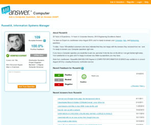 russella.com: View RussellA’s profile on JustAnswer
Review recent Computer answers from RussellA, and find customer feedback, credentials, and areas of expertise on RussellA’s professional profile online on JustAnswer.