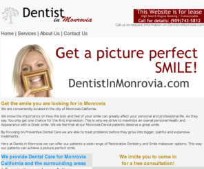 dentistinmonrovia.com: Dentist in Monrovia | DDS Monrovia CA
Dentist Monrovia CA dentists offer excellent teeth whitening and pediatric cosmetic dentistry for you and your family. Contact us for a free consultation.