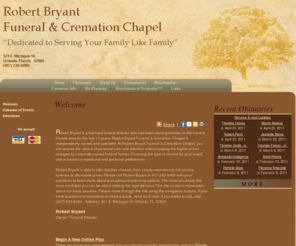 robertbryantcremations.com: Robert Bryant Funeral Home : Orlando, Florida (FL)
Robert Bryant Funeral Home provides complete funeral services to the local community.