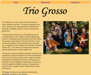 triogrosso.com: Trio Grosso
Trio Grosso - Western Australian early music group