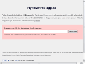 flyttametroblogg.se: Flytta Metroblogg
