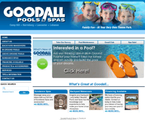 goodallpools.com: Goodall Pools and Spas
Goodall Pools is Central Pennsylvania's leading pool builder. We are the best source for your pool and hot tub needs near Camp Hill, Harrisburg, Lebanon and Lancaster.