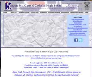 kapaun.org: Kapaun Mt. Carmel
Welcome to the homepage of Kapaun Mt. Carmel Catholic High School