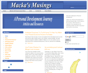 mackaonline.com: Macka's Musings - a Personal Development journey - Home
Personal development journey of an Aussie guy, with personal development resources and downloads