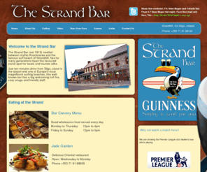 strandhillbar.com: The Strand Bar , call in for a bit of craic.
The Strand Bar (est 1913) nestled between mythic Knocknarea and the famous surf beach of Strandhill, has for many generations been the favoured social spot for locals and tourists alike.