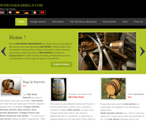 wineoakbarrels.com: Oak Barrels,Wooden barrels,Oak Wine Barrels,Cognac Barrels
Oak Barrels,oak wine barrels,Wood Barrels,Wine Barrels,Wine Oak Barrels,Cognac Barrels,Used Barrels,oak staves,Whiskey Barrels,Vinegar Barrels,Wine bag barrel,Barrique,Barrique 225 Liter,East Europe Oak Barrels,bag in barrel