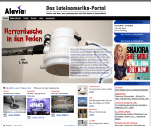 a-la-via.de: ALAVIA.com --- Das Lateinamerika-Portal
Das Lateinamerika-Portal mit News aus Lateinamerika und Vida Latina in Deutschland. Es bietet Events und Veranstaltungen rund um lateinamerikanische Musik und Kultur.
			Infos zu Argentinien, Brasilien, Bolivien, Chile, Ecuador, Guatemala, Kolumbien, Mexiko, Nicaragua, Panamá, Paraguay, Peru, Venezuela, Uruguay, Lateinamerika.