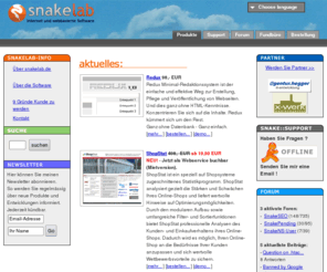 snakelab.de: SNAKELAB.DE :: Hartmut König in Stuttgart: Software rund um Shop, Logfile, Auswertung, Statistik [S4Y]
internet and webbased software