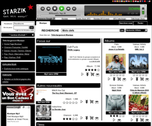 starzik.fr: Toutes les musiques et clips sur Starzik
Starzik, le site légal de téléchargement de musique en ligne et aussi de vidéo, jeux, logiciel et livre.