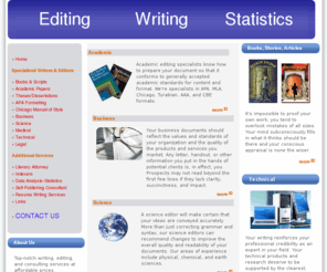 editing-writing.com: Professional Editing, Proofreading, Writing, & Indexing Services
Top-notch writing, editing, formatting, and statistics consulting services. Fiction & nonfiction books. Theses & dissertations. Medical, technical, business, & scientific documents.