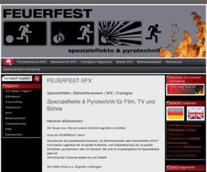 filmeffekte.com: Spezialeffekte | Bühnenfeuerwerk | SFX | Crashglas
Spezialeffekte, Bühnenfeuerwerk und SFX für Film, TV und Bühne. Planung, Beratung und Durchführung professioneller Spezialeffekte jeder Art