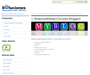 segurosparablogueros.com: » Seguros para bloggers, Seguros para Blog
Asegure su Blog ante demandas y sentencias Judiciales, Seguros para bloggers, seguros blog, Asegure su blog contra difamaciones, propiedad intelectual, derechos de marca, calumnias etc