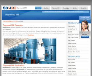 raymondmill1.com: Raymond Mill part|Raymond Mill sale|Raymond Mill used|Raymond Mill suppliers
Buy Raymond Mill? Our Raymond Mill is the top cone  crusher in china.Raymond Mill is widely applied in metallurgical, construction, road building, chemical and phosphatic.