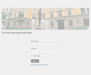 acoa.no: Logg inn / Bruker - Aschehougs aksjonærsider
Content Management System