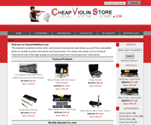 cheapviolinstore.com: Cheap Violin Store, Cheap Violins & Musical Instruments
Cheap Violin Store :  - Cheap Violins Cheap Electric Violins Cheap Flutes Cheap Clarinets Cheap Violas Cheap Piccolos Cheap Trumpets Cheap Trombones 