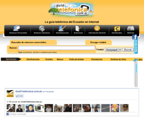 guiatelefonica-ec.com: Guia telefonica Ecuador / Paginas Amarillas Ecuador / Guiatelefonica / Guía telefónica
pagina de busqueda de servicios