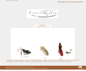 chaussures-bijoux-marseille.com: Magasin chaussure femme marseille- Esprit Raphia -  bijoux  fantaisie Marseille
Esprit Raphia - Magasin chaussure femme - bijoux  fantaisie Marseille. L espace de Création et de vente en ligne où les Suds se ressemblent et s'assemblent : Créations Exclusives « Fait Main », Cuir - Raphia Naturel - Corde Tressée 100% Confort
A offrir et s'offrir sans hésiter !