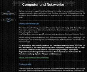 compunet-it.com: Dentina Praxisverwaltung,  Praxismanagement fr den Zahnarzt, Zahnarztsoftware, Zahnarztprogramm, Meran, Sdtirol, Italien
Branchen-Lsungen fr Zahnarztpraxen und Veranstaltungshuser, 
Digitales Rntgen, Entwicklung kundenspezifischer Software, Netzwerke, Beratung, Schulung