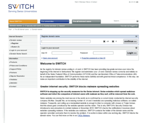 nic.ch: SWITCH - Internet Domains - Domain names - Register
