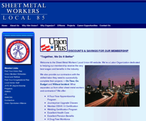 smwia85.org: SMWIA Local 85 Home Page
Sheet Metal Workers International Association, Local 85, providing professional sheet metal workers to Georgia contractors.