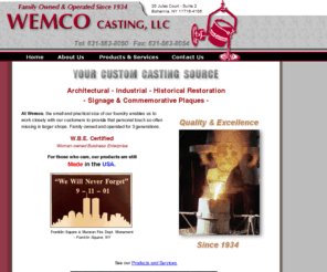 wemcocastingllc.com: Wemco Casting, LLC - custom patterns and iron casting
Your Custom Casting Source- Architectural, Industrial, Historical Restoration and Signage