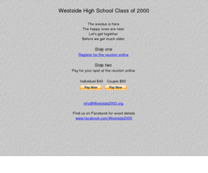 westside2000.com: Westside High School Class of 2000
Westside High School Class of 2000