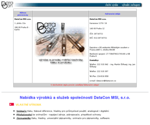 datacon.cz: DataCon MSI s.r.o. - měřící a regulační technika
tlakové snímače, hlídače hladiny