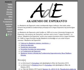 akademio-de-esperanto.org: Akademio de Esperanto
Akademio de Esperanto