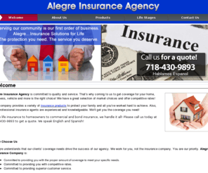 alegreinsurance.org: Alegre Insurance Agency – Home
Alegre Insurance Agency is a full-service insurance company. We offer quality coverage at competitive rates!