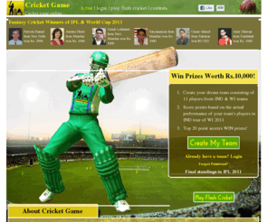cricket-game.com: Cricket Game | Fantasy cricket game & flash cricket game online
Cricket Game is a free cricket game portal to play fantasy cricket and flash cricket games online. Play cricket online with Cricket Game, win prizes!