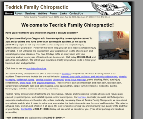 tedrickchiropractic.com: Tedrick Family Chiropractic, Dr. Tara Tedrick, Chiropractic Physician, home
tedrick family chiropractic is a family friendly chiropractic office servicing all men, women, and children from sports injuries to auto injuries to worker's compensation injuries.