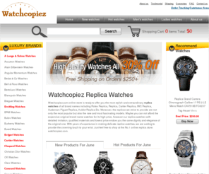 watchcopiez.com: Replica Watches | Tag Heuer Replica | Cartier Replica | Hublot Replica | Fake Watches
Cheap Replica Watches Supplier, offers best Replica watches more than 30 famous brands, like Tag Heuer Replica, Cartier Replica, Audemars Piguet Replica, Hublot Replica, Breilting Replica, IWC Replica, etc.