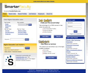 facultyfinders.net: Higher Education Jobs - Positions in Higher Education
Higher Education Jobs for admin and staff positions in universities and colleges.  Find higher education jobs and employees.  We match Higher Education employers with professional instructors seeking employment.