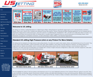 usjetting.biz: US Jetting : USJetting.com
US Jetting is an industry-leading manufacturer of high-pressure water jetting equipment specially designed for cleaning sewers, drains, laterals, culverts, conduits and industrial process pipe systems.