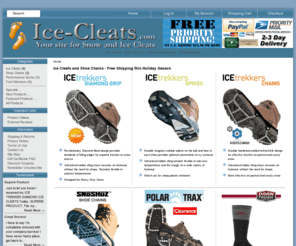 ice-cleats.com: Snow and Ice Cleats are Traction Footware, Winter footware provides superior traction on snow and ice
Snow and Ice Cleats are Traction Footware :  - Ice Cleats Shoe Chains Performance Socks Foot Warmers Ice Cleats, Shoe Chains, winter traction, non slip footwear, shoe grips, shoe traction, boot traction