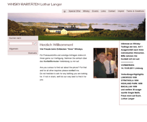 whiskyraritaeten-langer.de: Herzlich Willkommen!
Whiskyraritaeten Lothar Langer -whisky raritys Lothar Langer Germany