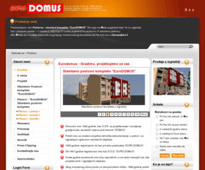 eurodomus-zr.com: euro DOMUS - Početna
EuroDOMUS D.O.O. za projektovanje, inženjering, završne radove u građevinarstvu, visokogradnju i promet na veliko i malo sa p.o.