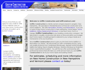 griffindconstruction.com: Construction:  New Home Construction in New Hampshire, home builders nh
Contact us today for Roofing, Additions, Commercial Construction, Residential Construction and New Home Construction in New Hampshire.  Griffin Construction- Home Builders nh, contractors nh