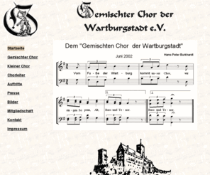 wartburgchor.net: Gemischter Chor der Wartburgstadt e.V.
Homepage