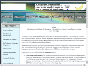 astrologie-forschung.info: AFEGA - Erkenntnistheorie der Astrologie
Arbeitsgemeinschaft zur Frderung der erkenntnistheoretischen Grundlagenforschung in der Astrologie